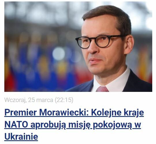 Все більше держав-членів НАТО схвалюють «точкову» миротворчу місію в Україні – прем’єр-міністр Польщі