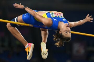 Ukraine’s Yaroslava Mahuchikh sets world record in high jump