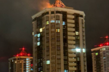 Two high-rise buildings damaged by Russian drones in Kyiv region