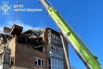 Drone attack on Chernihiv: emergency work completed in damaged building