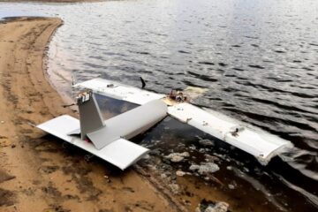 Russian drone found on banks of Dnipro River in Zaporizhzhia