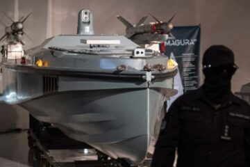HUR unveils Magura V7 naval drone in Kyiv