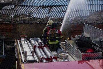 Large-scale fire at Sumy region’s infrastructure facility extinguished after Russian strike