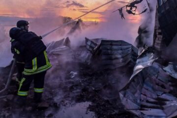 Large-scale fires caused by Russian strikes extinguished in Kharkiv region