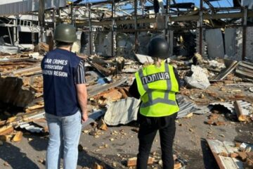 Russian drone strike damages two enterprises in Pechenihy, Kharkiv region