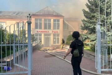 Russian drones hit Kostiantynivka twice today