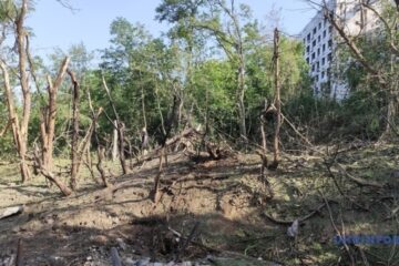 Apartment buildings, schools, kindergartens damaged in Russian attack on Dnipro