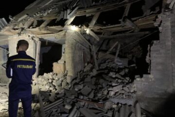 Man injured, private home damaged as drones attack Kyiv region