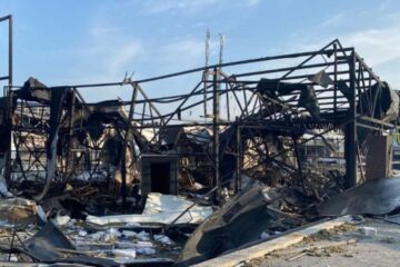 Russian drone strike destroys Nova Poshta branch in Zaporizhzhia