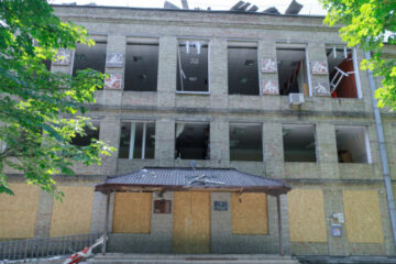 Sports school in Kyiv damaged in Russian attack, 80% of windows destroyed