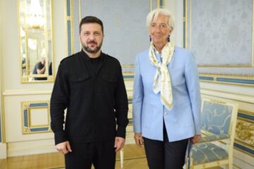 Zelensky, Lagarde talk use of frozen Russian assets