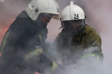 Enterprise in Poltava region on fire after Russia’s combined air attack