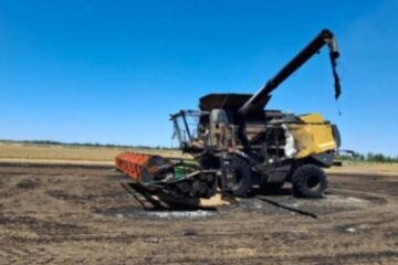 In Zaporizhzhia, combine operator injured in Russian drone attack