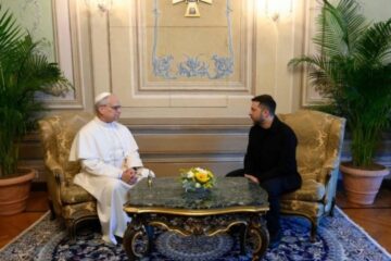 Pope Leo XIV receives Zelensky at his residence