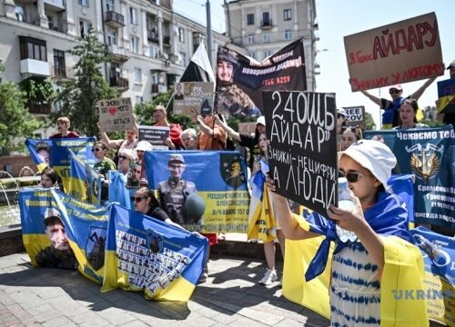 In Zaporizhia, two defenders who returned from captivity took part in rally in support of prisoners of war