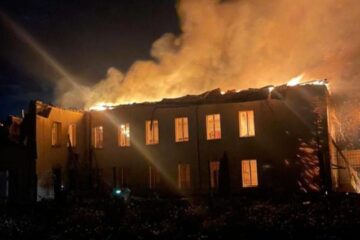 Fire extinguished at Dnipropetrovsk school after Russian strike