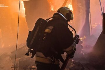 Russian strike triggers major fires at industrial facilities in Bila Tserkva