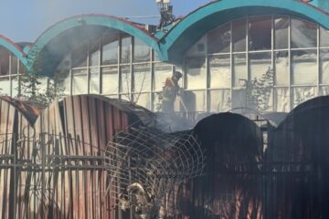 Russians strike Sumy city center with drone, causing fire