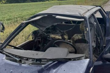 Russians attack civilian car with drone in Kharkiv region, causing fatalities