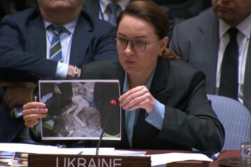 At UN Security Council, Svyrydenko shows photos of killed children, urges end to Russian crimes