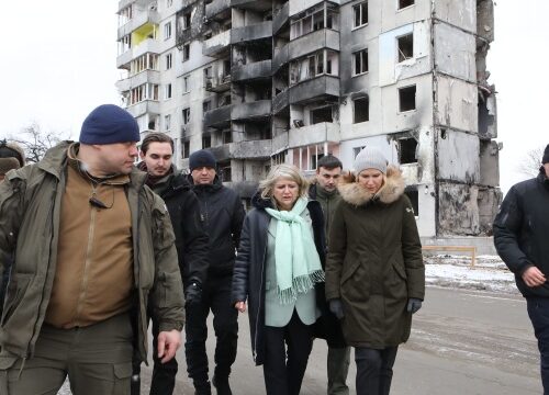 NATO PA President visits Borodianka destroyed by Russians