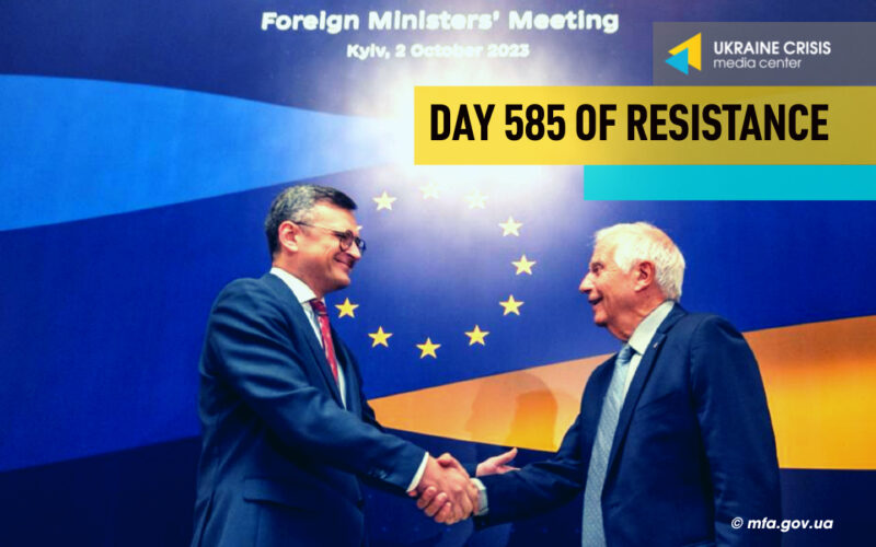 Day 585: EU Foreign Affairs Council holds meeting in Kyiv