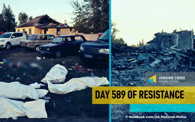 Day 589: Russian missile strike on village cafe in Kharkiv region kills 51 civilians